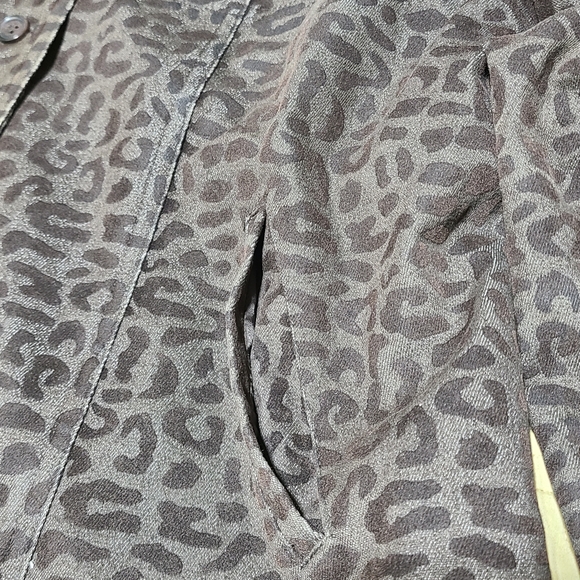 Rafael Leopard Button Down Coat size 14 - Picture 3 of 9